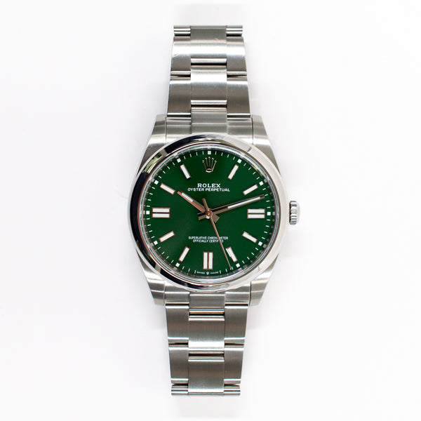 Rolex Oyster Perpetual 124300 Green Dial Nov 2022