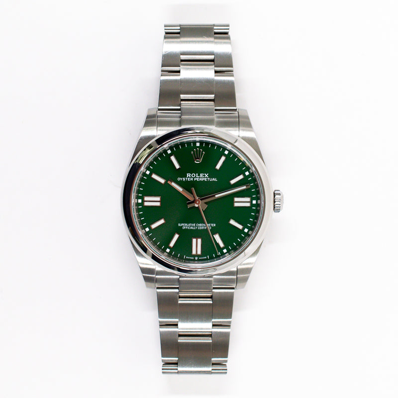 Rolex Oyster Perpetual 124300 Green Dial Nov 2022