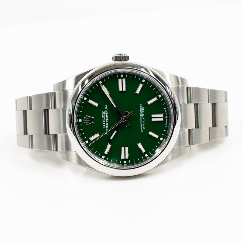 Rolex Oyster Perpetual 124300 Green Dial Nov 2022