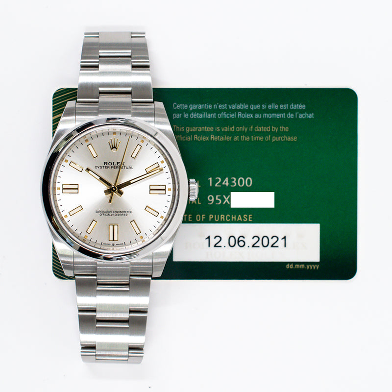 Rolex Oyster Perpetual 124300 Silver Dial Jun 2021