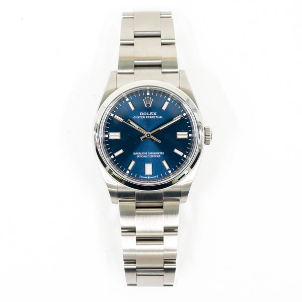 Rolex Oyster Perpetual 126000 Blue Dial Jun 2021