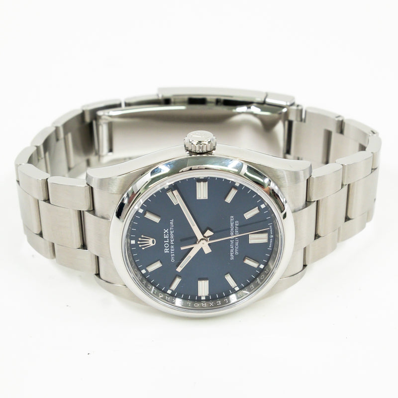 Rolex Oyster Perpetual 126000 Blue Dial Jun 2021