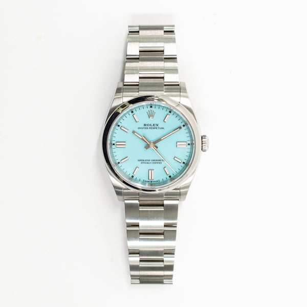 Rolex Oyster Perpetual 126000 Turquoise Dial Mar 2025