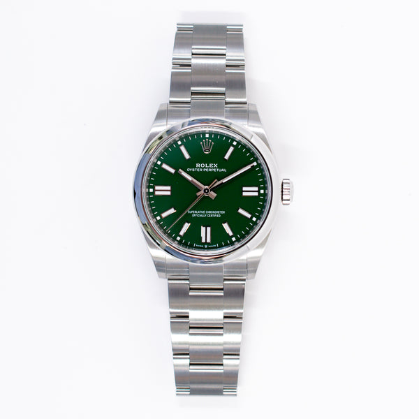 Rolex Oyster Perpetual 134300 Green Dial Sep 2025