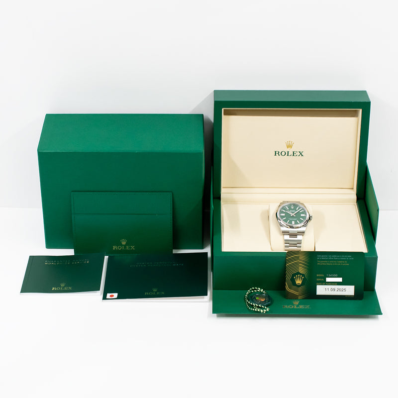 Rolex Oyster Perpetual 134300 Green Dial Sep 2025 – CHRONONATION