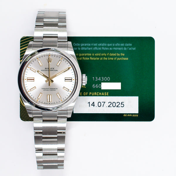 Rolex Oyster Perpetual 134300 Silver Dial Jul 2025