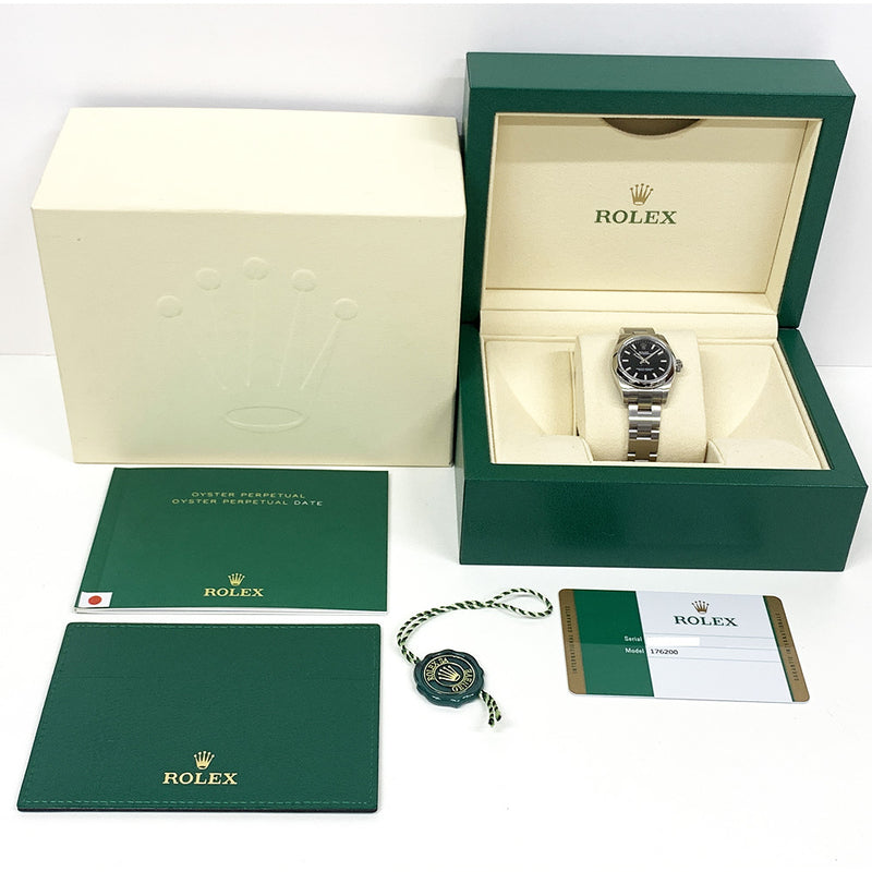 Rolex Oyster Perpetual 176200 Black Dial Oct 2018 2