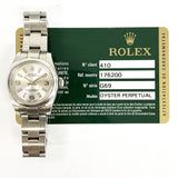 Rolex Oyster Perpetual 176200 Silver Arabic Dial Apr 2013