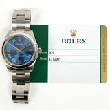 Rolex Oyster Perpetual 177200 Blue Roman Dial Mar 2019