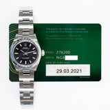 Rolex Oyster Perpetual 276200 Black Dial Mar 2021
