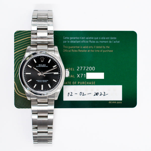 Rolex Oyster Perpetual 277200 Black Dial Feb 2022