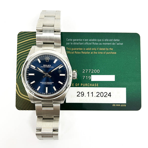 Rolex Oyster Perpetual 277200 Blue Dial Nov 2024