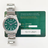 Rolex Oyster Perpetual 31mm 277200 Green Dial Nov 2021 - View 2