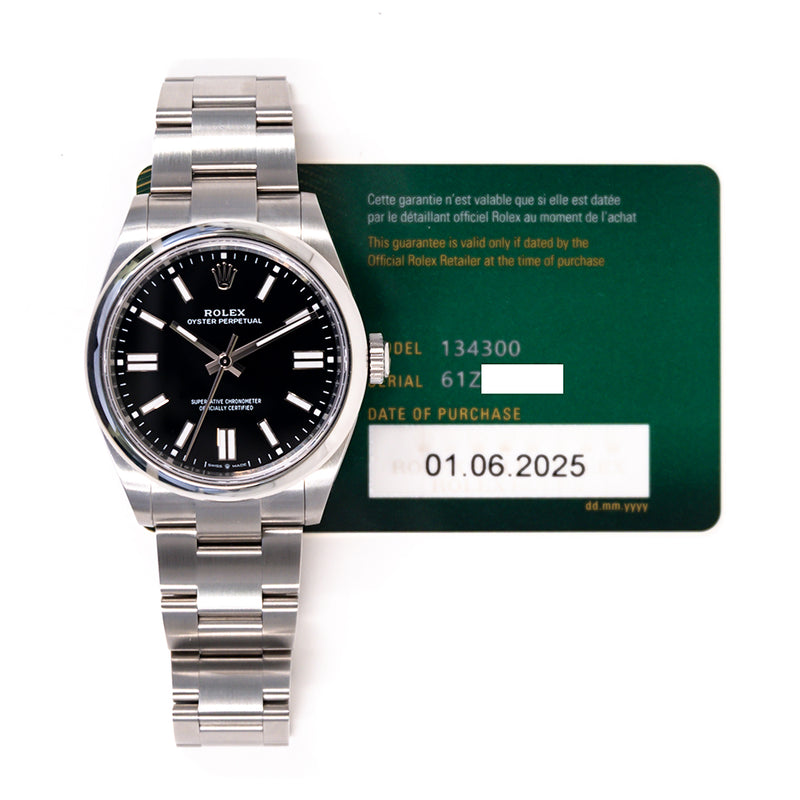 Rolex Oyster Perpetual 41 134300 Black Dial Jun 2025 – CHRONONATION