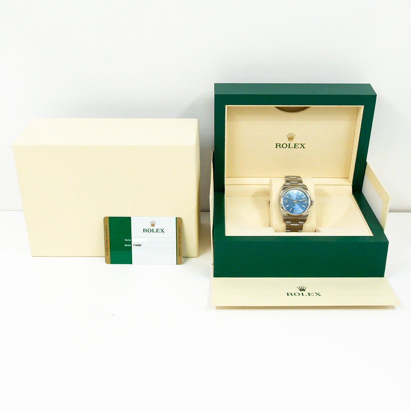 Rolex Oyster perpetual 116000 Blue Dial Jul 2015