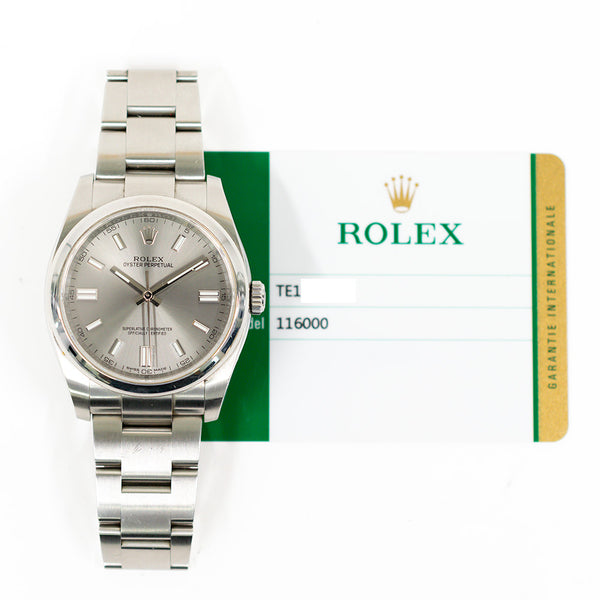 Rolex Oyster perpetual 116000 Steel Dial Nov 2019