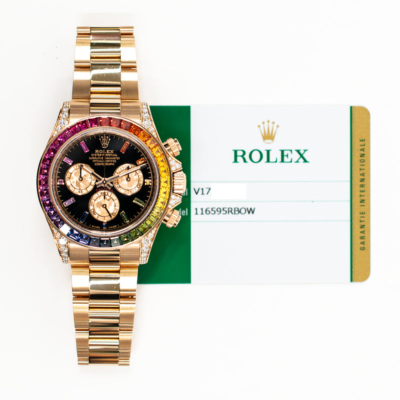 Rolex Rainbow Daytona 116595RBOW Black Dial Jan 2019