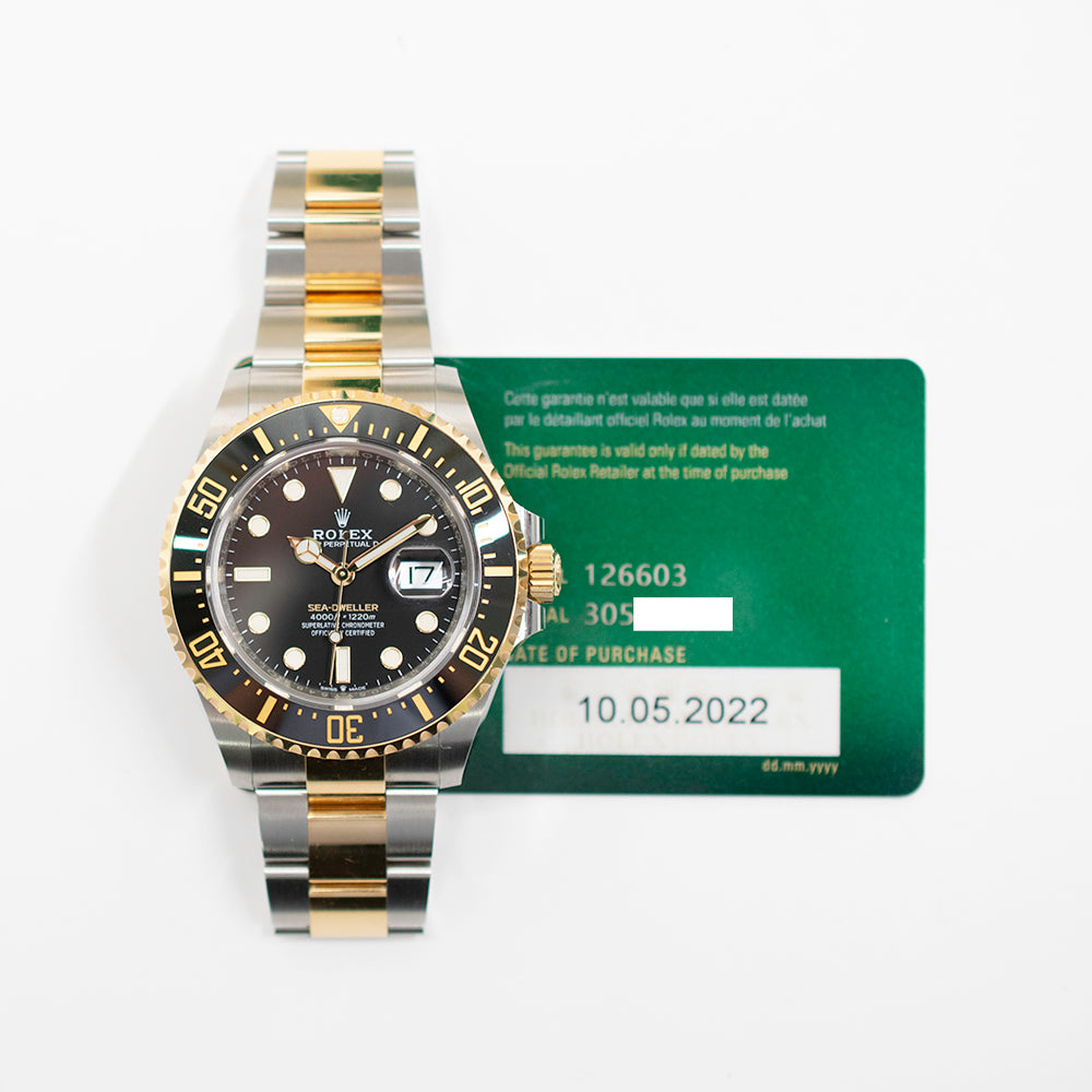 Rolex Sea-Dweller 126603 Black Dial May 2022 – CHRONONATION