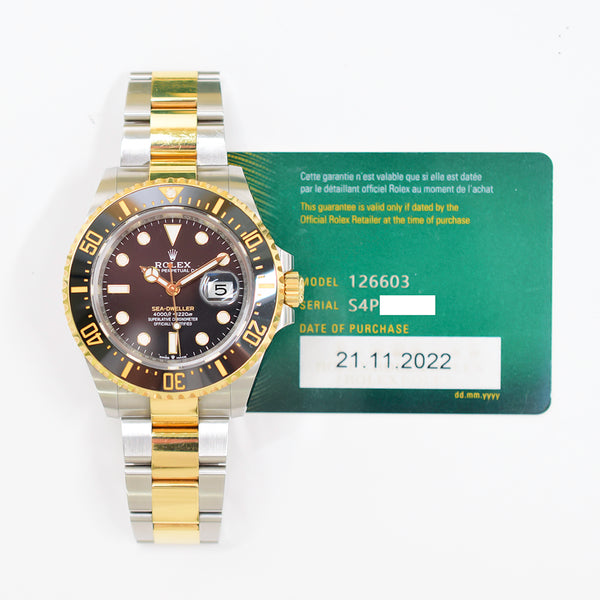 Rolex Sea-Dweller 126603 Black Dial Nov 2022