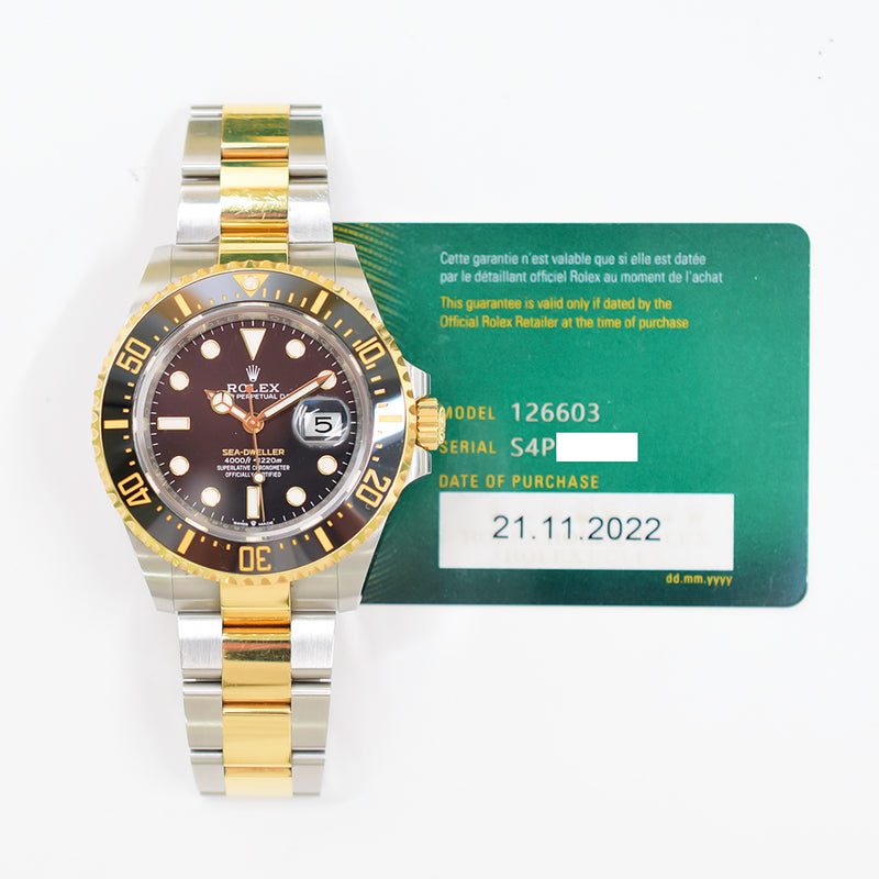 Rolex Sea-Dweller 126603 Black Dial Nov 2022