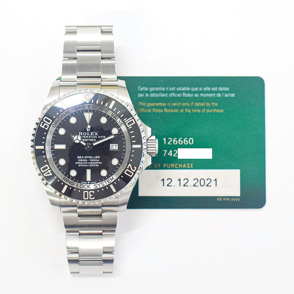 Rolex Sea-Dweller Deepsea 126660 Black Dial Dec 2021