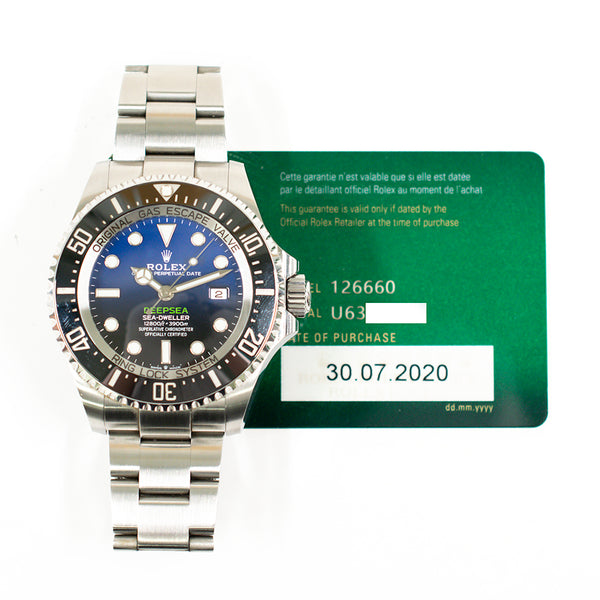 Rolex Sea-Dweller Deepsea 126660 D-Blue Dial Jul 2020