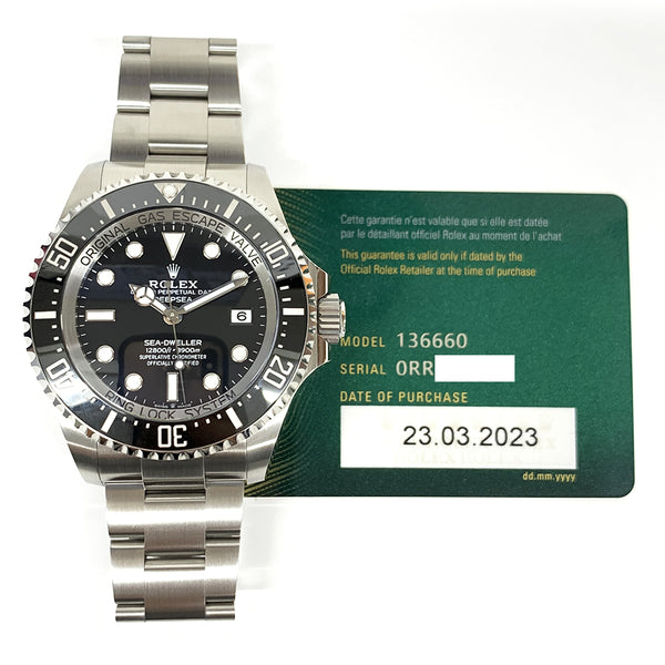 Rolex Sea-Dweller Deepsea 136660 Black Dial Mar 2023