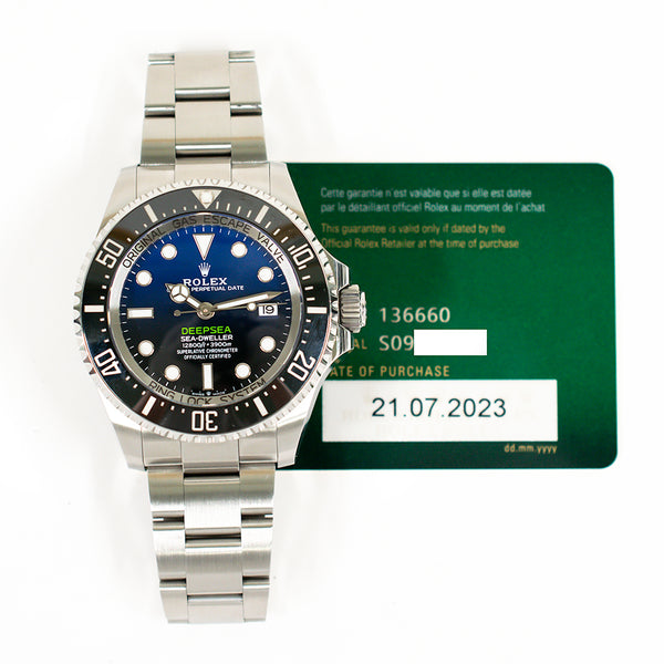 Rolex Sea-Dweller Deepsea 136660 D-Blue Dial Jul 2023