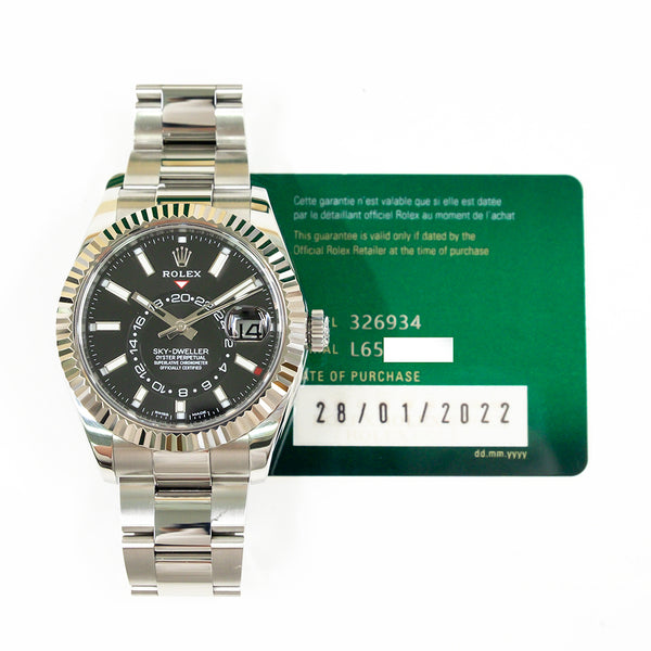 Rolex Sky-Dweller 326934 Black Dial Jan 2022