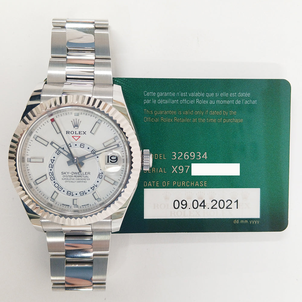 Rolex Sky-Dweller 326934 White Dial Sep 2021 – CHRONONATION