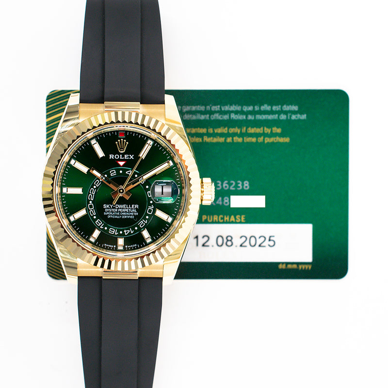 Rolex Sky-Dweller 336238 Green Dial Aug 2025 – CHRONONATION