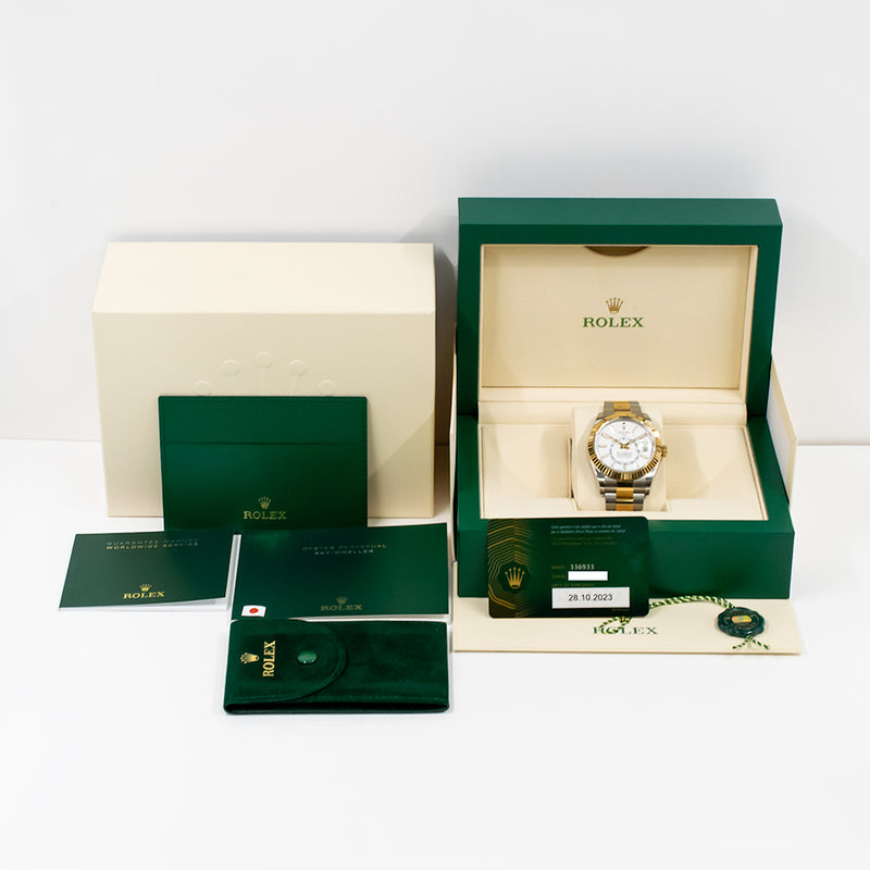 ROLEX刺繍入りBOX Rolex Sky-Dweller 336933 White Dial Oct 2023 – CHRONONATION
