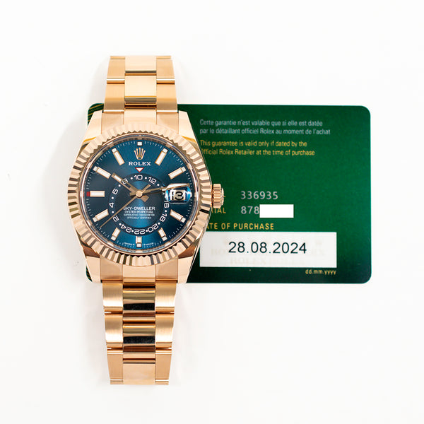 Rolex Sky-Dweller 336935 Blue Dial Aug 2024