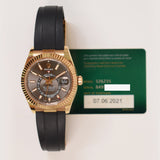 Rolex Sky-Dweller 42mm Everose Gold 326235 Slate Dial Jun 2021 - View 2