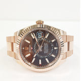 Rolex Sky-Dweller 42mm Yellow Gold 326935 Chocolate Dial Jan 2023 - View 3