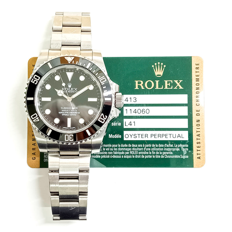 Rolex Submariner 114060 Black Dial Jun 2014