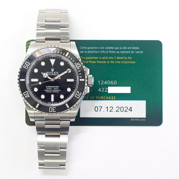 Rolex Submariner 124060 Black Dial Dec 2024