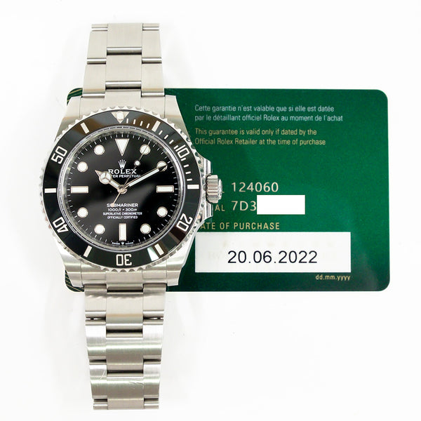 Rolex Submariner 124060 Black Dial Jun 2022 2