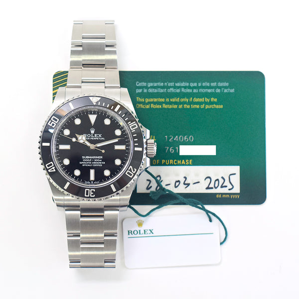 Rolex Submariner 124060 Black Dial Mar 2025