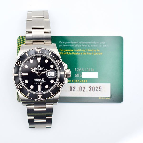 Rolex Submariner 126610LN Black Dial Feb 2025
