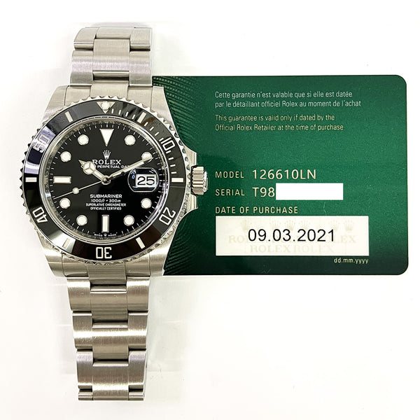 Rolex Submariner 126610LN Black Dial Mar 2021