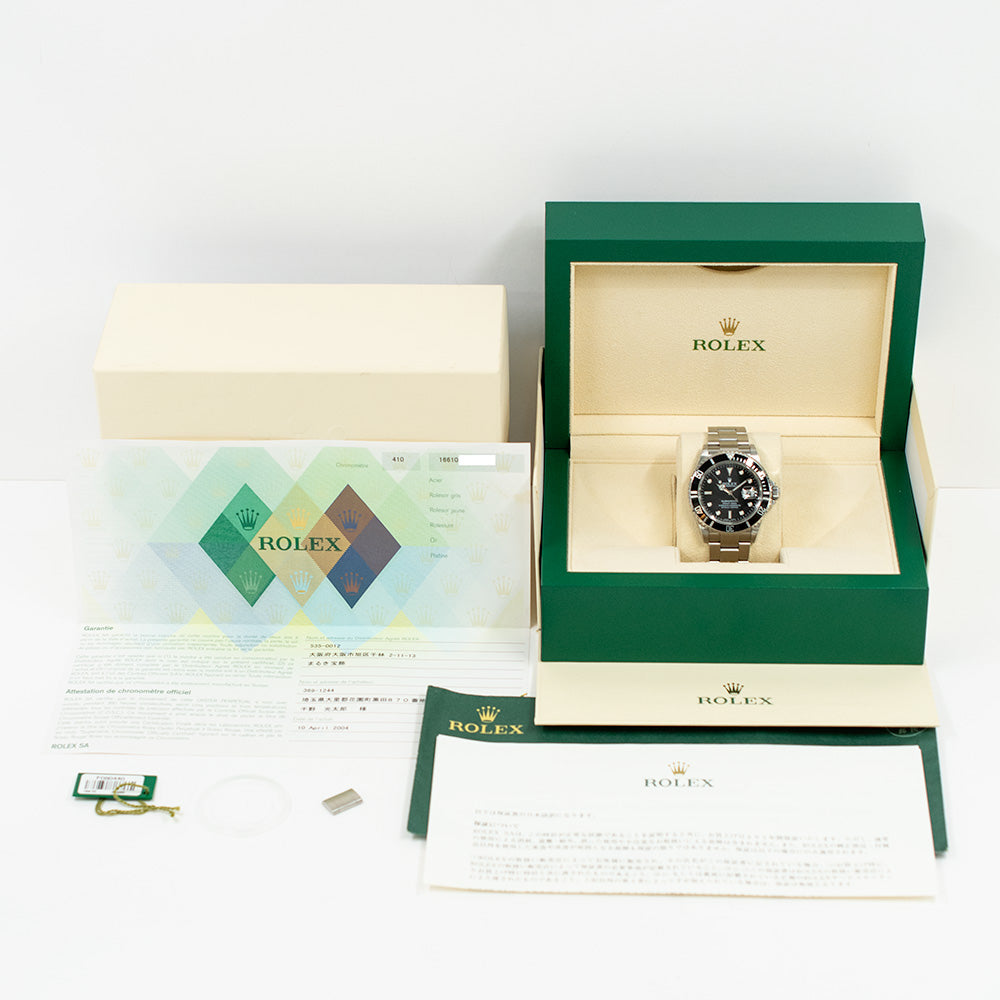 ROLEX 空箱 付属品完備✨ Rolex Submariner 16610 Black Dial Apr 2004 – CHRONONATION