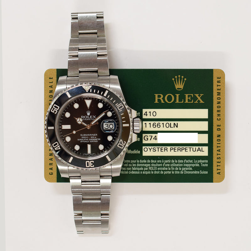 Rolex Submariner Date 116610LN Black Dial Feb 2013 – CHRONONATION