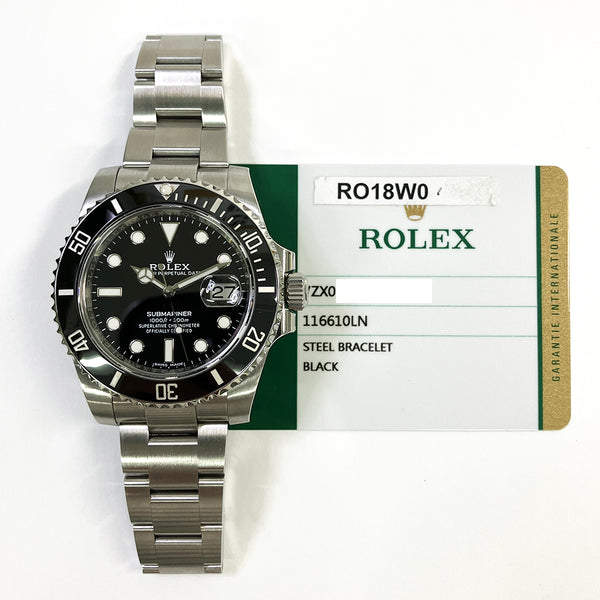 Rolex Submariner Date 116610LN Black Dial May 2018