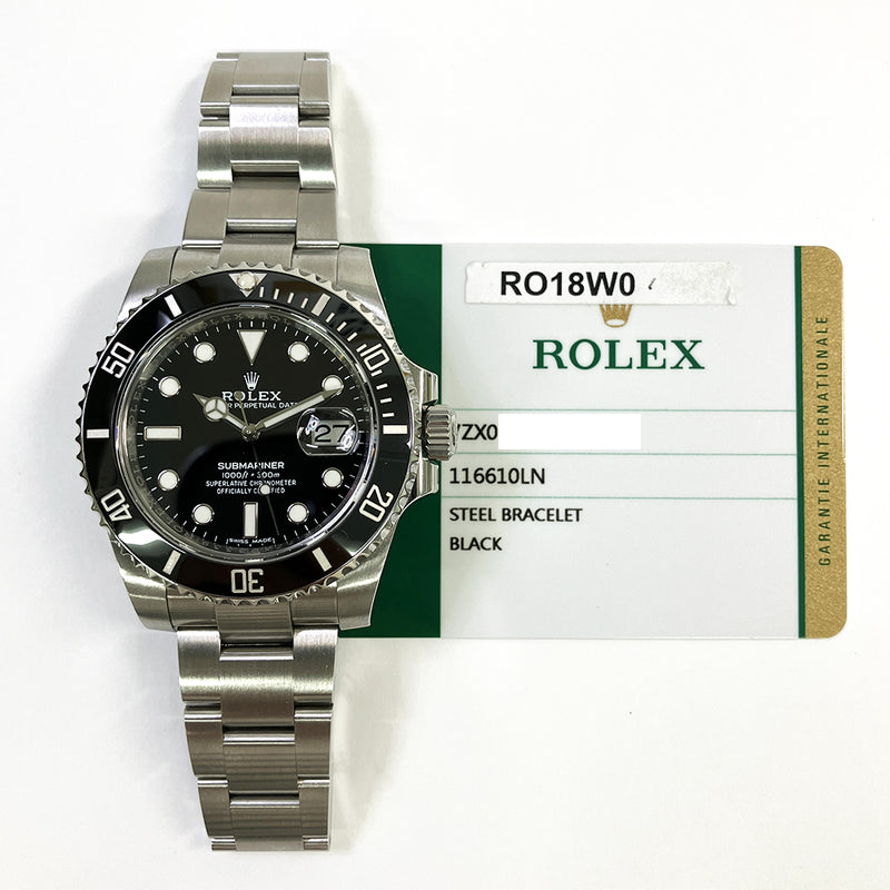 Rolex Submariner Date 116610LN Black Dial May 2018