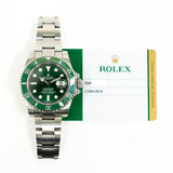 Rolex Submariner Date 116610LV Hulk Dial Aug 2019
