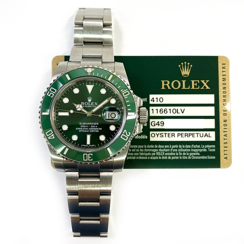 Rolex Submariner Date 116610LV Hulk Dial Jun 2012