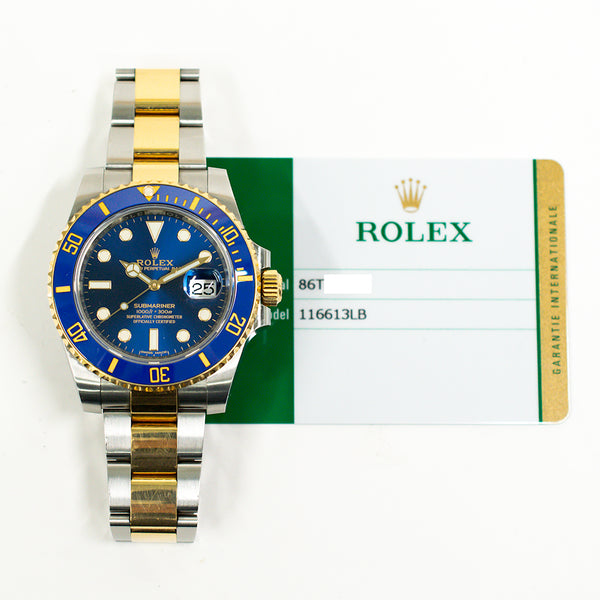 Rolex Submariner Date 116613LB Blue Dial Jan 2019