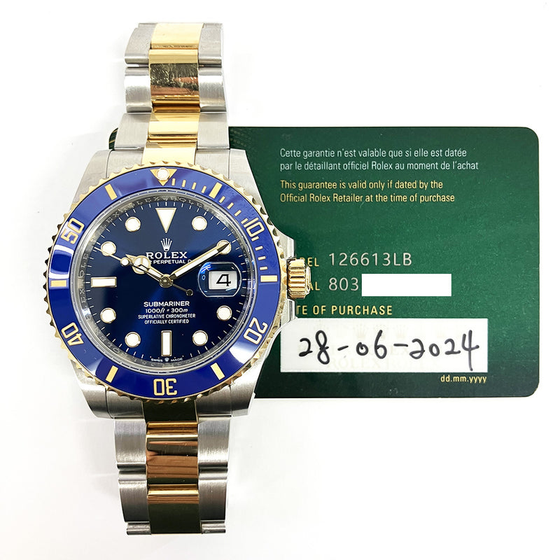 Rolex Submariner Date 126613LB Blue Dial Jun 2024 