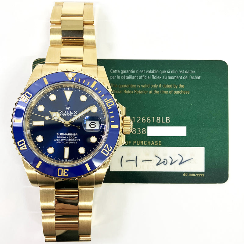 Rolex Submariner Date 126618LB Blue Dial Jan 2022